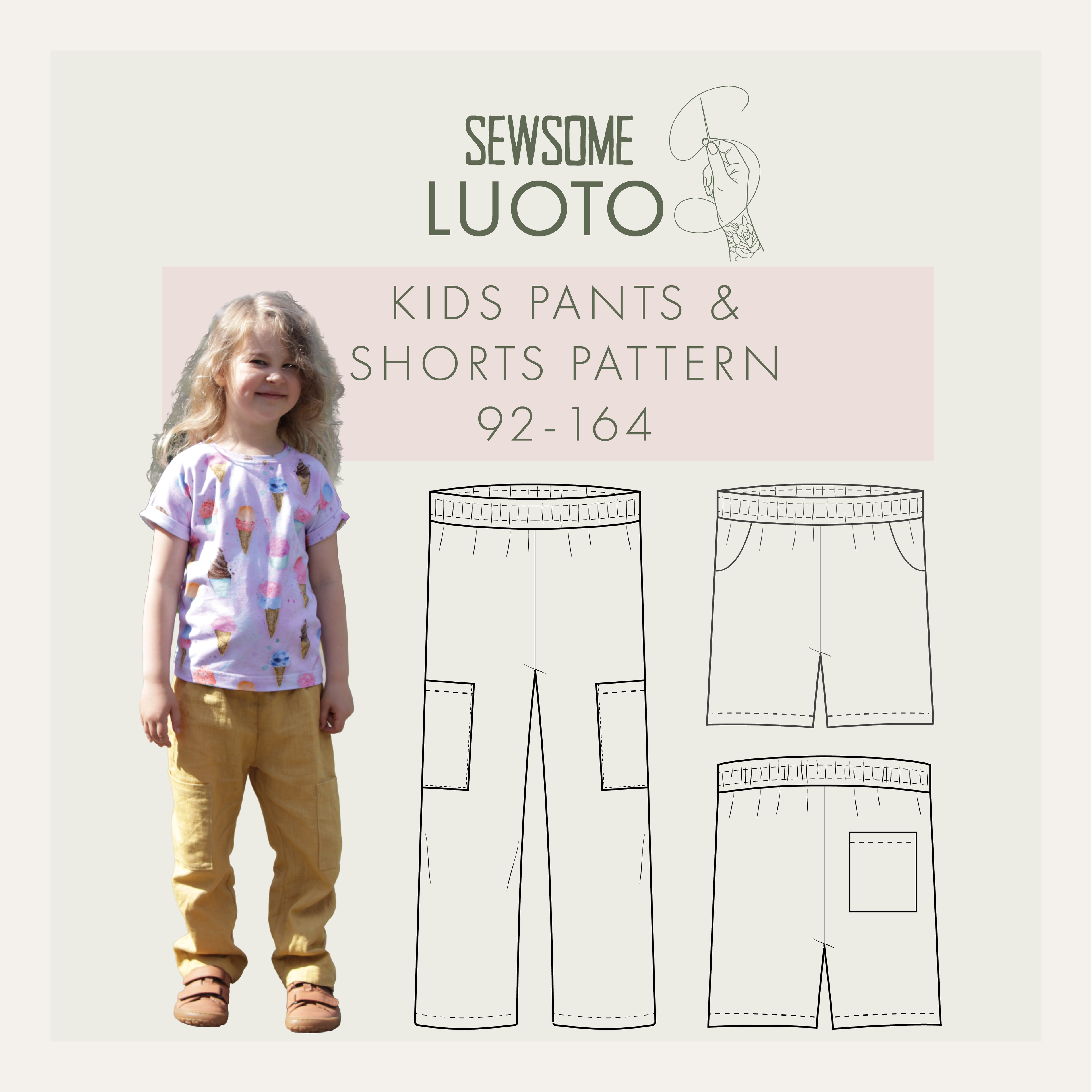 Luoto lasten housut 92-164 cm
