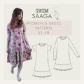 Saaga naisten mekko 32-58