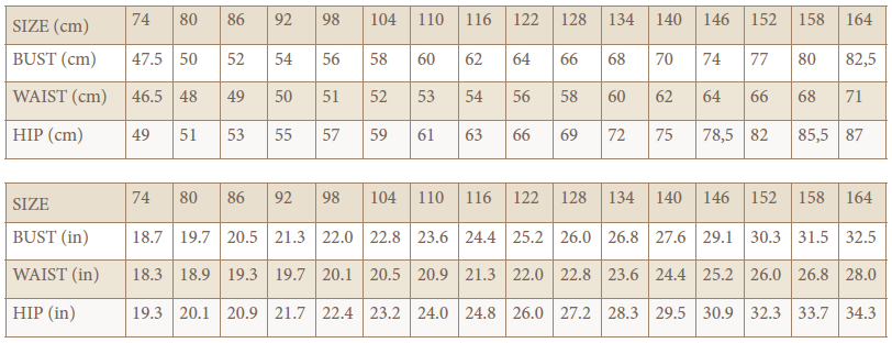 Tovi lasten paita 74-164 cm