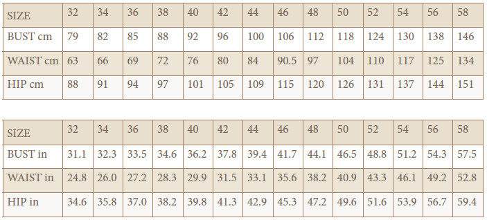 Saaga naisten mekko 32-58